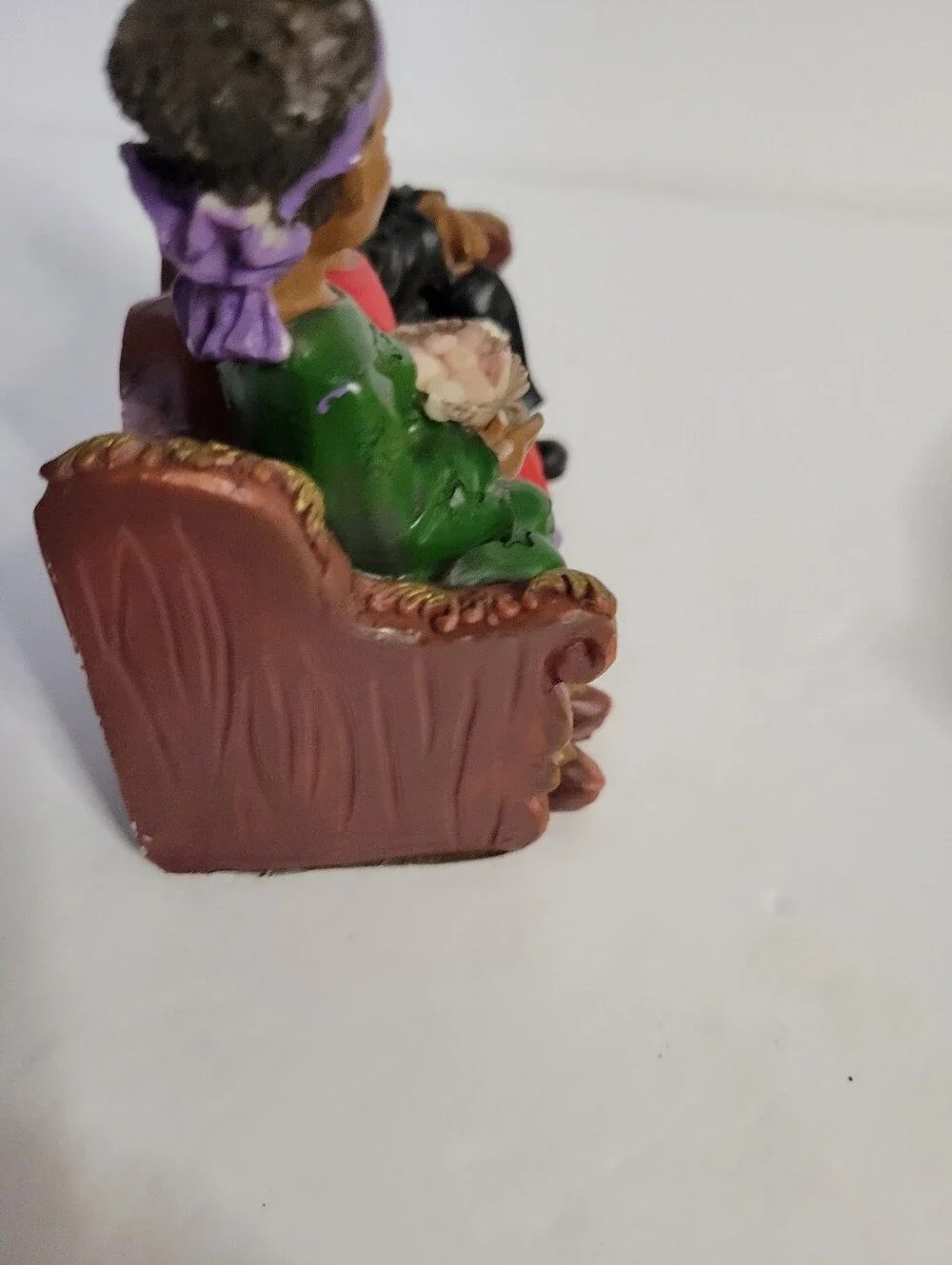Vintage 90s Black Amercana Church Heritage Set-Family Pew Figurine & 3-D Plagues